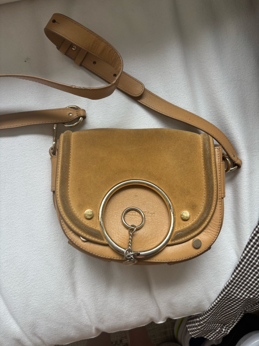 See by Chloé Mara Crossbody Bag Suede and Leather